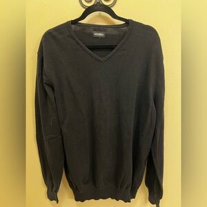 Men's Black V-Neck Sweater
